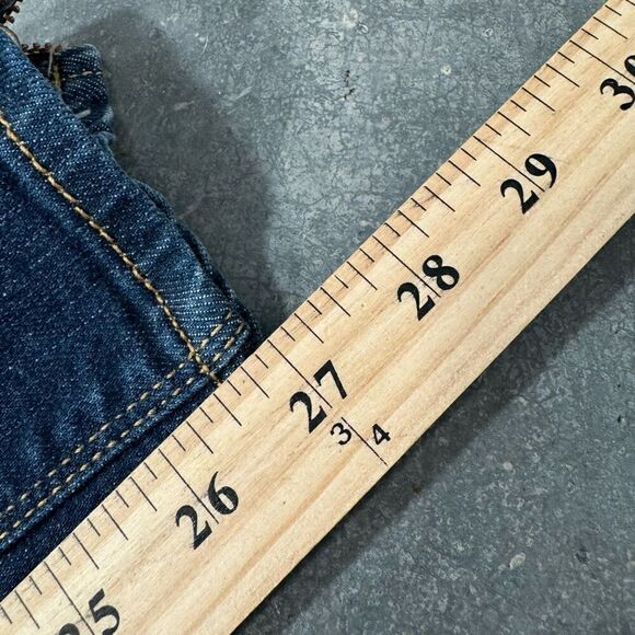 H&M Women's Mid-Rise Straight-Leg Skinny Fit Denim Jeans Blue Dark-Wash Size 28 - Picture 10 of 14